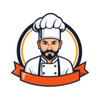 verzameling van culinaire chef koken hoofd logo ontwerpen geïsoleerd png