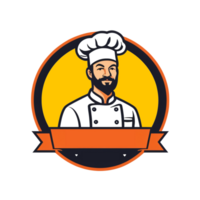 Sammlung von kulinarisch Koch Koch Kopf Logo Designs isoliert png