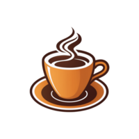 samling av enkel kaffe kopp logotyp mönster isolerat png