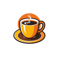 Collection of Simple Coffee Cup Logo Designs Isolated png