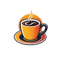 Collection of Simple Coffee Cup Logo Designs Isolated png