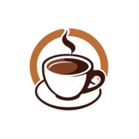 Collection of Simple Coffee Cup Logo Designs Isolated png