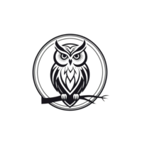 Collection of Simple Owl Logo Designs Isolated png