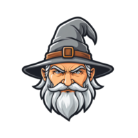 Collection of Wizard Head Logo Designs Isolated png