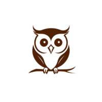 Collection of Simple Owl Logo Designs Isolated png