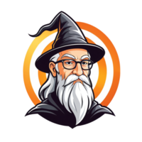 Collection of Wizard Head Logo Designs Isolated png