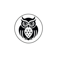 Collection of Simple Owl Logo Designs Isolated png