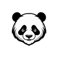 Sammlung von Panda Kopf Logo Designs isoliert png