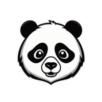 colección de panda cabeza logo diseños aislado png