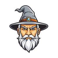 Collection of Wizard Head Logo Designs Isolated png