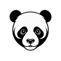 colección de panda cabeza logo diseños aislado png