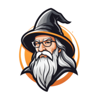 Collection of Wizard Head Logo Designs Isolated png