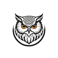 Collection of Simple Owl Logo Designs Isolated png