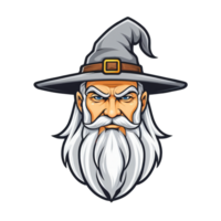 Collection of Wizard Head Logo Designs Isolated png