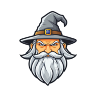 Collection of Wizard Head Logo Designs Isolated png