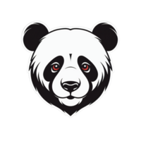 coleção do panda cabeça logotipo desenhos isolado png