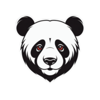 colección de panda cabeza logo diseños aislado png