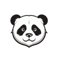 collezione di panda testa logo disegni isolato png