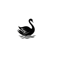 Collection of Simple Swan Logo Designs Isolated png