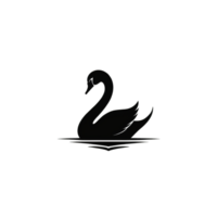 Collection of Simple Swan Logo Designs Isolated png