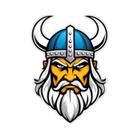 collection de viking tête logo dessins isolé png