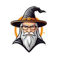 Collection of Wizard Head Logo Designs Isolated png