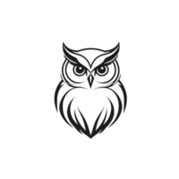 collection de Facile hibou logo dessins isolé png