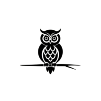 collection de Facile hibou logo dessins isolé png