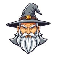 Collection of Wizard Head Logo Designs Isolated png