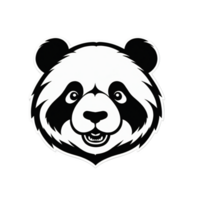 Sammlung von Panda Kopf Logo Designs isoliert png