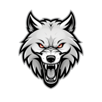 verzameling van boos wolf hoofd logo ontwerpen geïsoleerd png