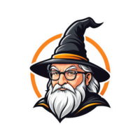 Collection of Wizard Head Logo Designs Isolated png