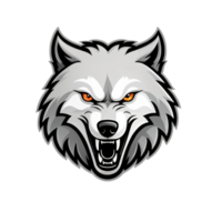 Collection of Angry Wolf Head Logo Designs Isolated png