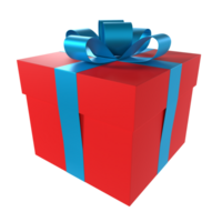 Red Gift Box isolated on transparent png