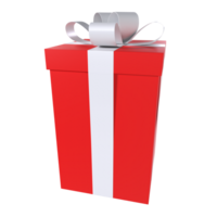 Red Gift Box isolated on transparent png