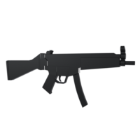 mp5 rifle aislado en transparente png