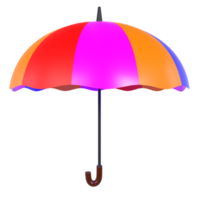 Colorful Umbrella isolated on transparent png