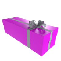 Purple Gift Box isolated on transparent png