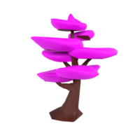 Purple Tree isolated on transparent png