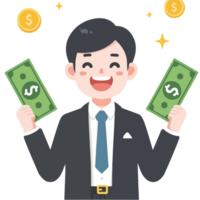 business man illustration on transparent background png