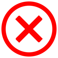 Red Cross Mark with Round Outline png