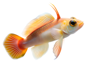 Elegant fire goby isolated on transparent background. png