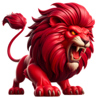 en colère rouge Lion Roi png