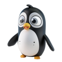 3d carino pinguino portafortuna personaggio png