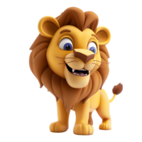 3D Cute Lion Mascot Character png