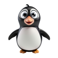 3D Cute Penguin Mascot Character png