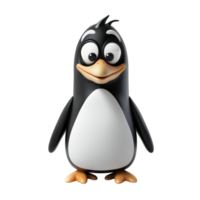 3d söt pingvin maskot karaktär png