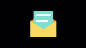 Open Email Animation HD On Alpha video