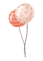 composição do arejado Rosa balões. garotas aniversário. mão desenhado desenho animado ilustração em isolado fundo png