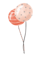 samenstelling van luchtig roze ballonnen. meisjes verjaardag. hand- getrokken tekenfilm illustratie Aan geïsoleerd achtergrond png